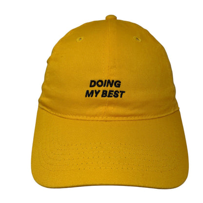 Doing My Best Bumble Slideback Hat Yellow OS Adjustable Embroidered 6 Panel