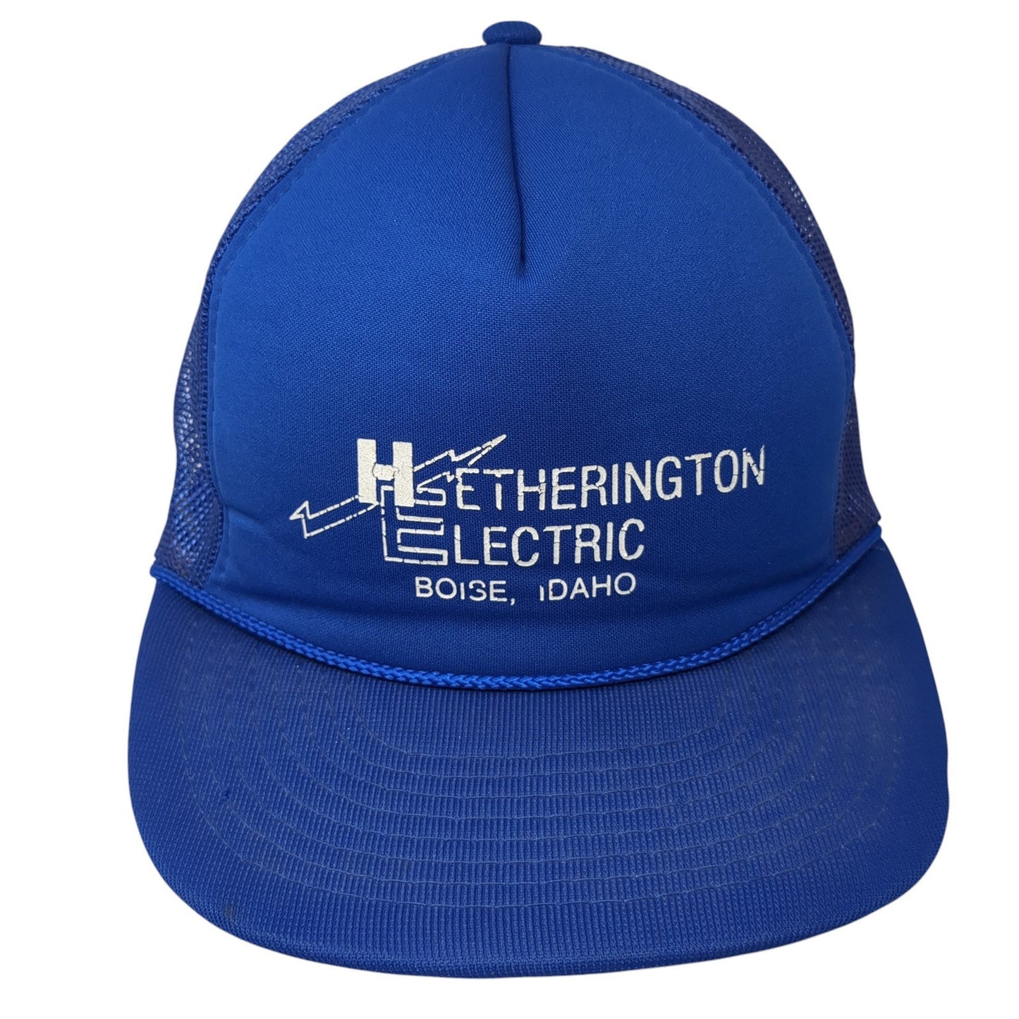 Hetherington Electric Snapback Trucker Hat Blue One Size Mesh Back