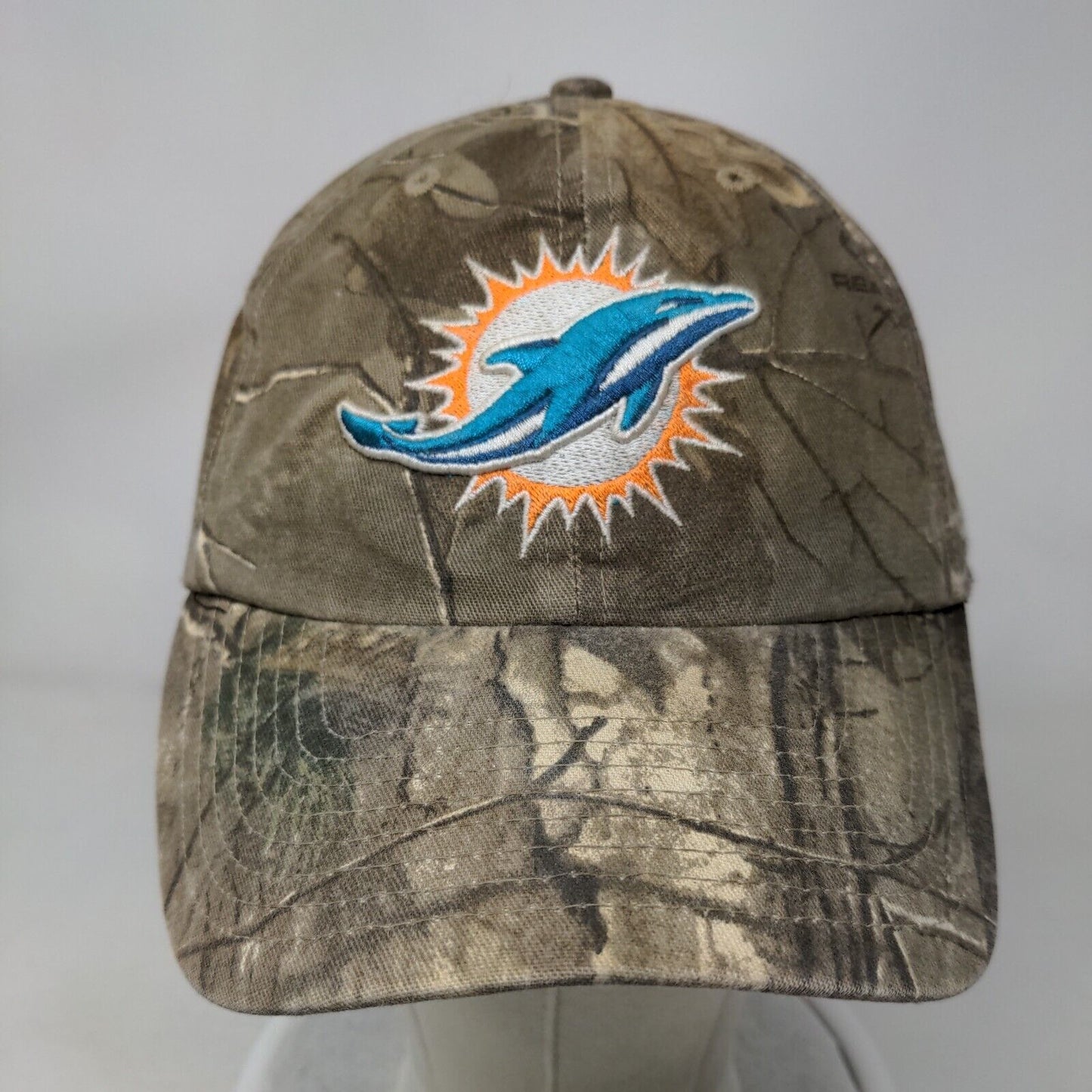 '47 Brand NFL Fitted Camo Hat Miami Dolphins Embroidered Logo