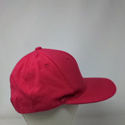 Premium Headwear Snapback Hat Pink One Size Solid 6 Panel Blank