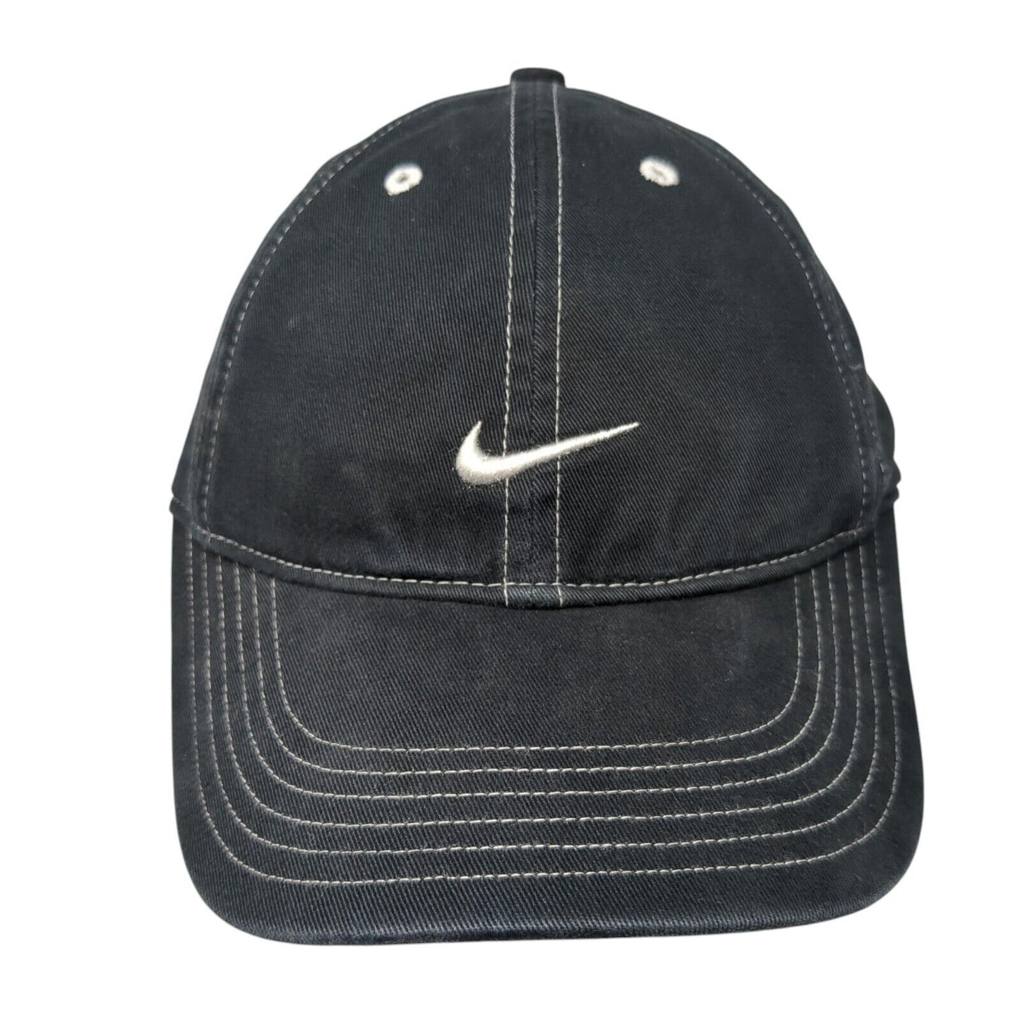 Nike Slideback Hat Black One Size Adjustable Embroidered Swoosh 6 Panel Cotton