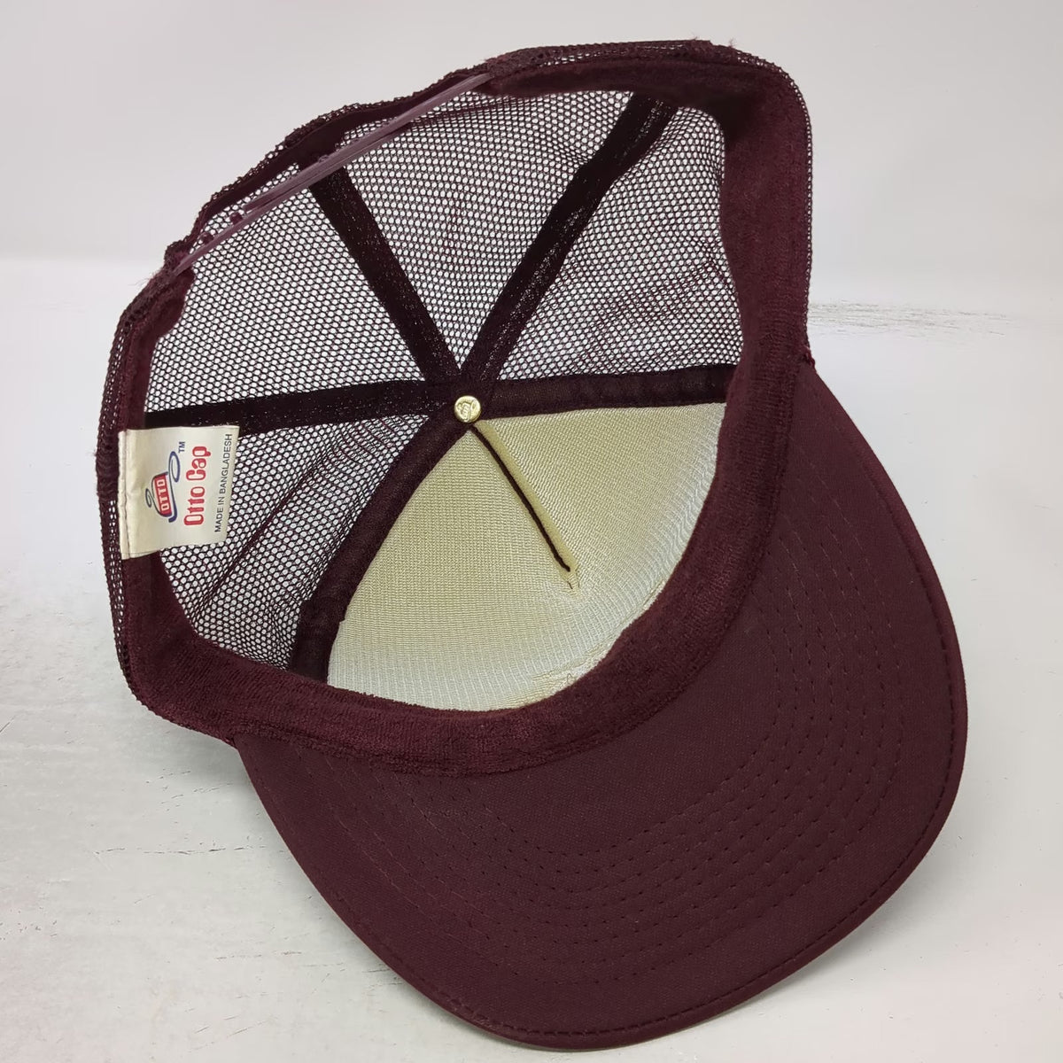Otto Cap Trucker Hat Red One Size IPAK Logo Mesh Snapback Rope Foam High Crown