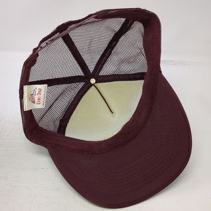 Otto Cap Trucker Hat Red One Size IPAK Logo Mesh Snapback Rope Foam High Crown