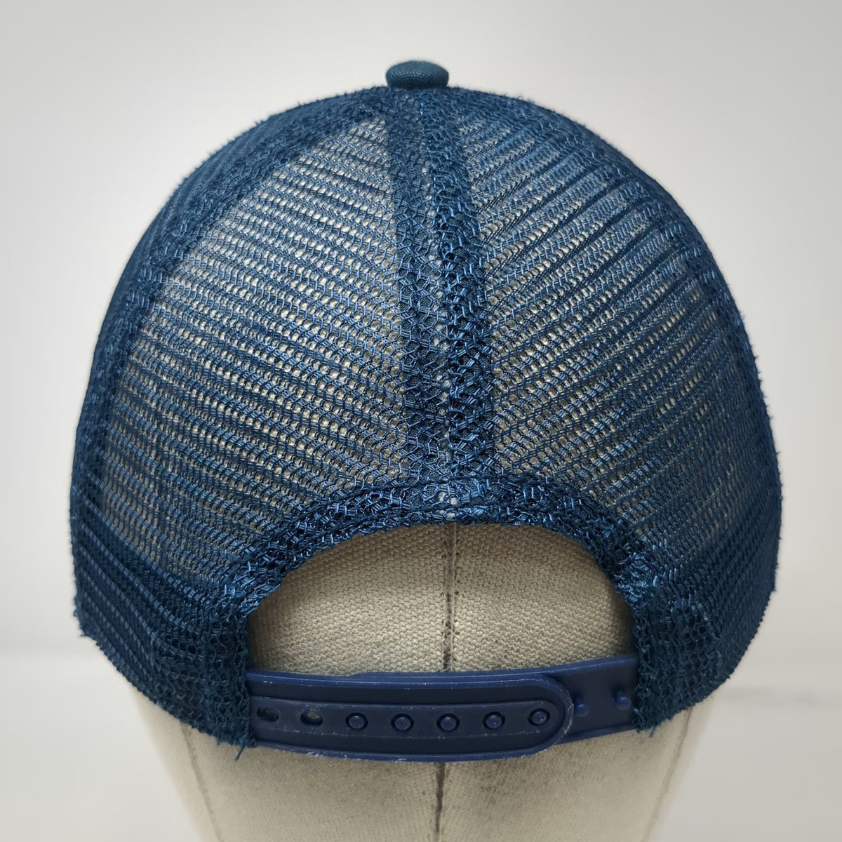 Prana Trucker Hat Blue One Size Mesh Back Tropical Pattern Snapback Curved Brim