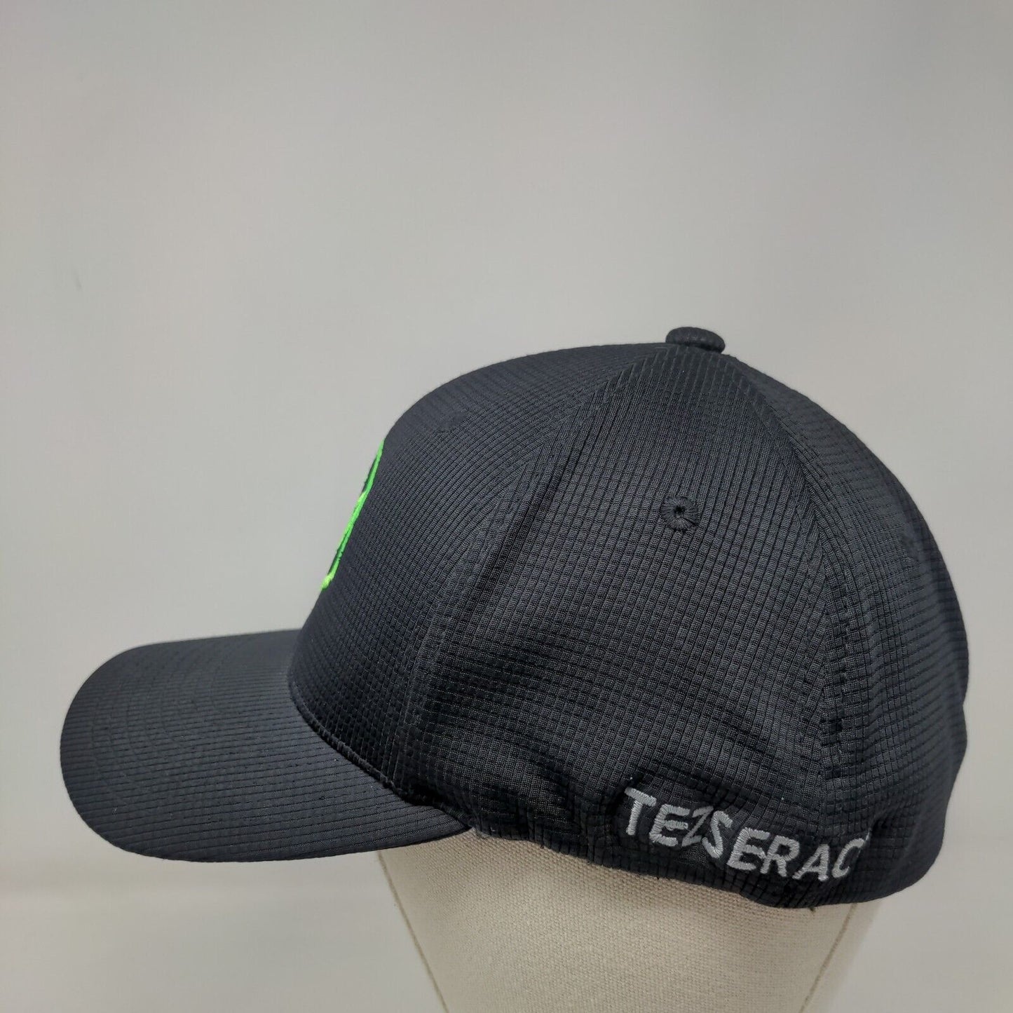 Sport-Tek Fitted Hat Black L/XL Embroidered Tezseract Flexfit 6 Panel