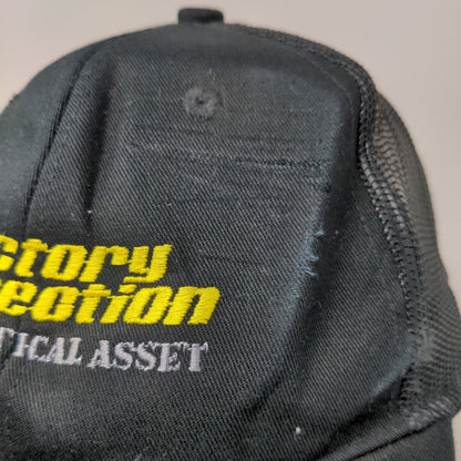 Factory Connection Snapback Mesh Back Trucker Hat Black One Size