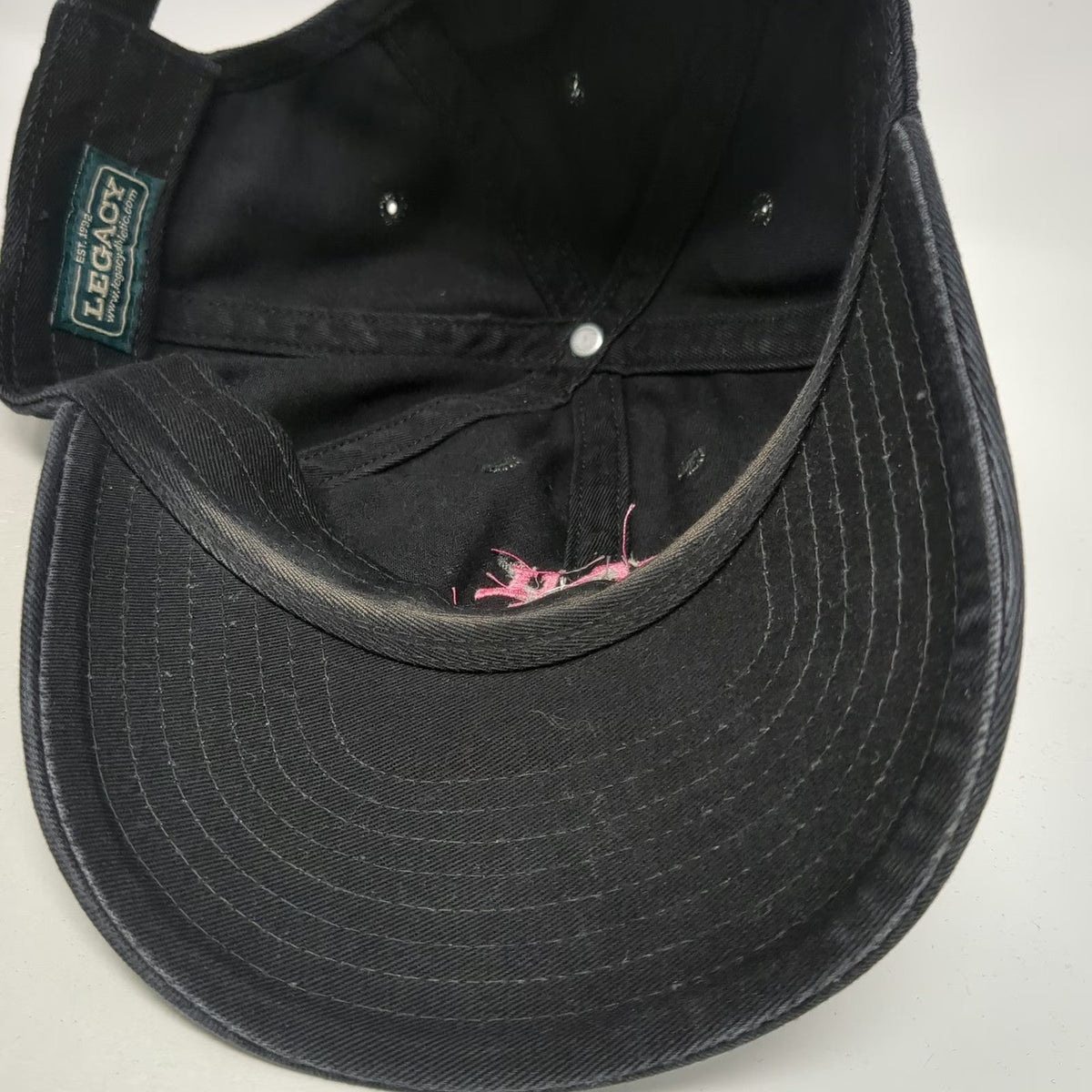 Legacy Baseball Cap Black One Size Vail Colorado Pink Embroidered Travel Hat
