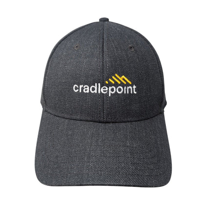 Cradlepoint Snapback Hat Gray OSFM Adjustable Embroidered Vented Holes Otto