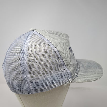 Nissin Thiokol Corporation Trucker Hat Gray One Size Corduroy Rope Snapback