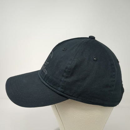 Champion 5 Panel Black One Size Slideback Cotton Embroidered Side Logo Hat