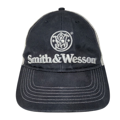Smith & Wesson Snapback Trucker Hat Blue One Size Adjustable Mesh Back