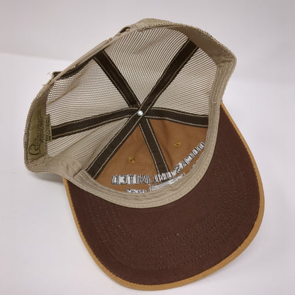 Ducks Unlimited Est 1937 Snapback Trucker Hat Brown OS Adjustable Mesh Back OC
