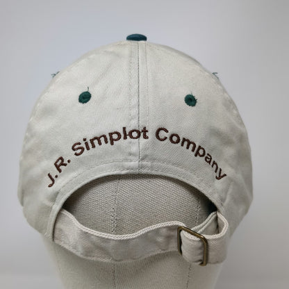 Simplot Baseball Cap Beige One Size Grower Solutions JR Company Adjustable Hat