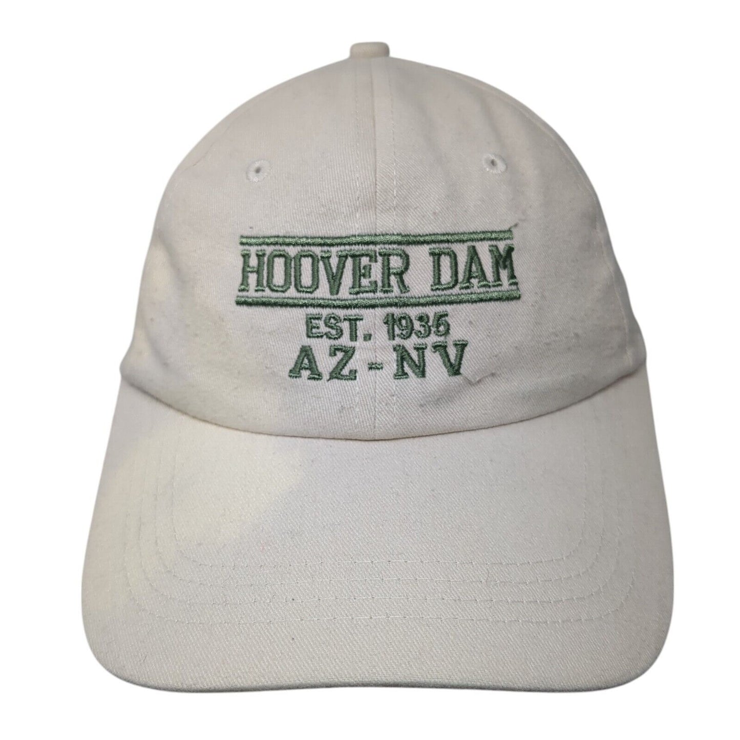 Hoover Dam Est 1935 AZ-NV Strapback Hat Tan OS Adjustable Embroidered Cotton