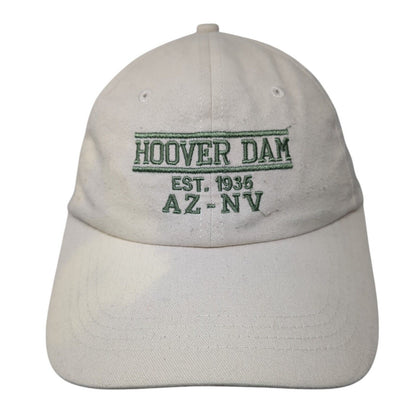 Hoover Dam Est 1935 AZ-NV Strapback Hat Tan OS Adjustable Embroidered Cotton