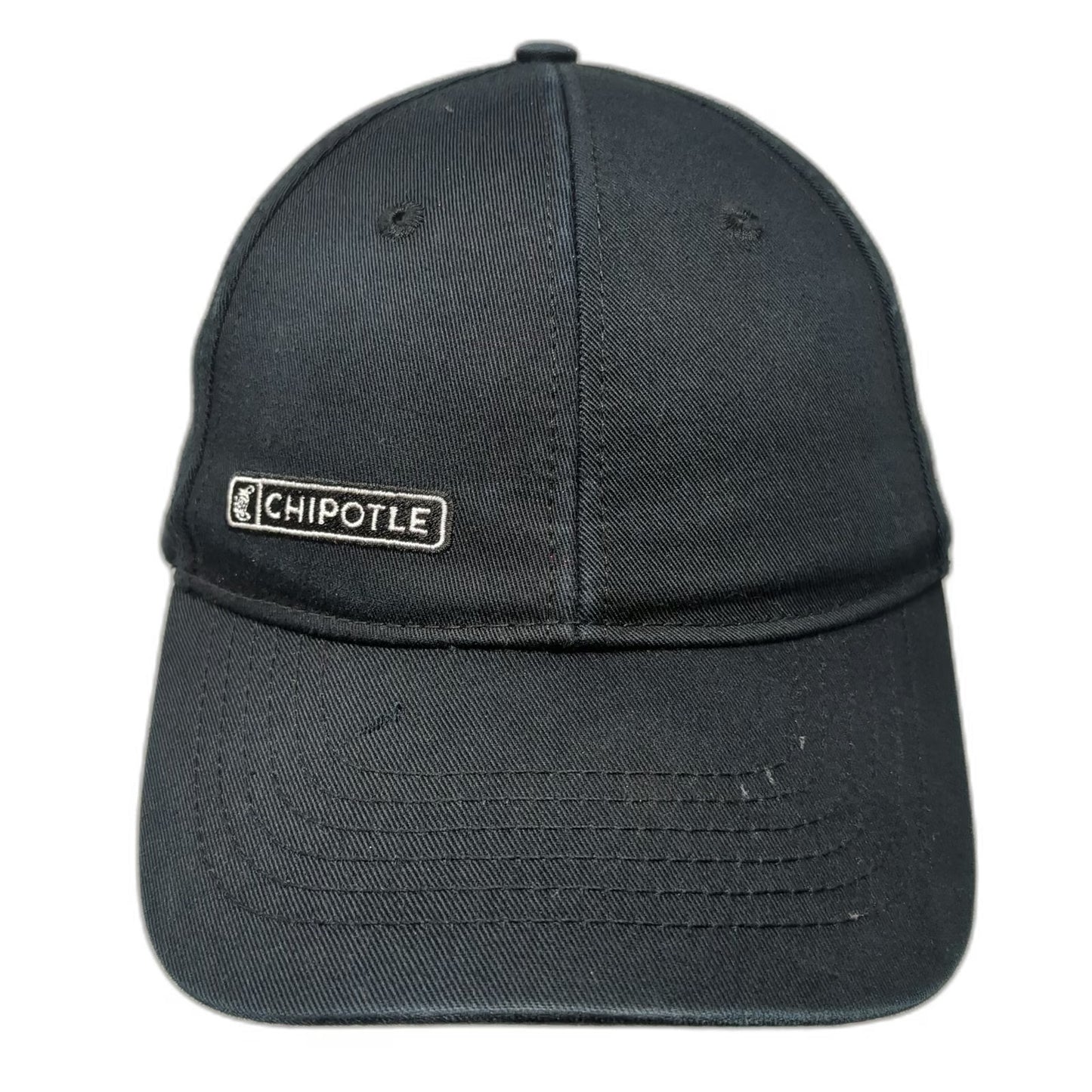 Loomstate Baseball Cap Black One Size Chipotle Logo Organic Cotton Strapback Hat
