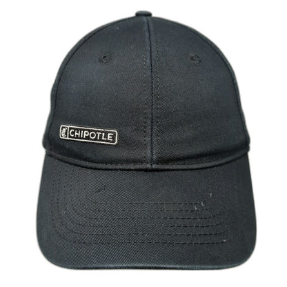 Loomstate Baseball Cap Black One Size Chipotle Logo Organic Cotton Strapback Hat