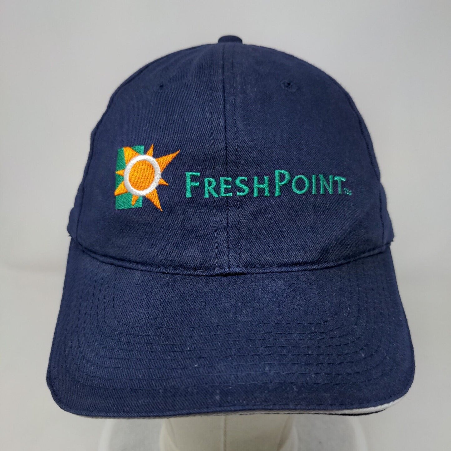 Fresh Point Strapback Hat Blue One Size Embroidered Adjustable 6 Panel