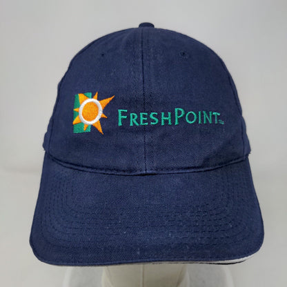Fresh Point Strapback Hat Blue One Size Embroidered Adjustable 6 Panel