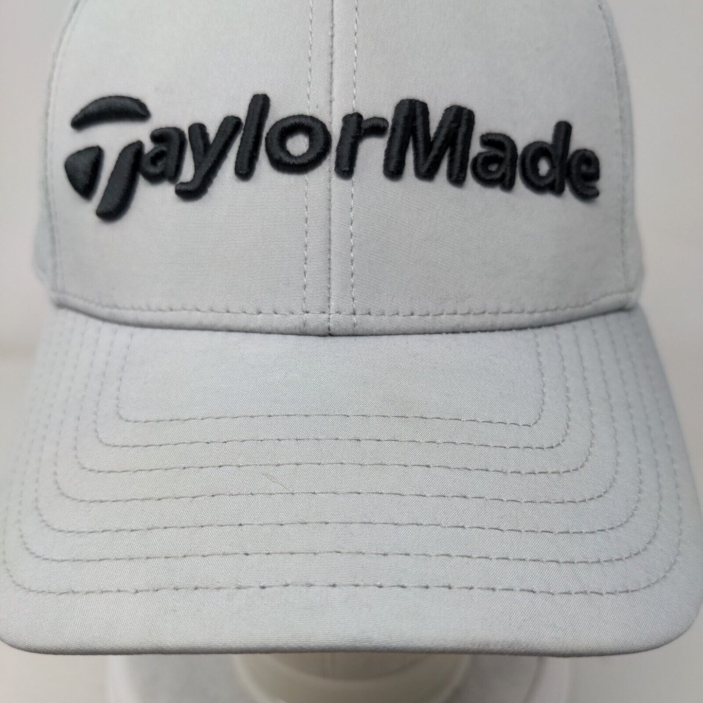 Taylor Made Fitted Hat Gray Size L/XL Breathable Vented Holes 6 Panel