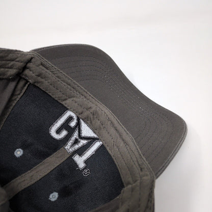 CAT Snapback Hat Gray One Size Adjustable Embroidered Colorblock