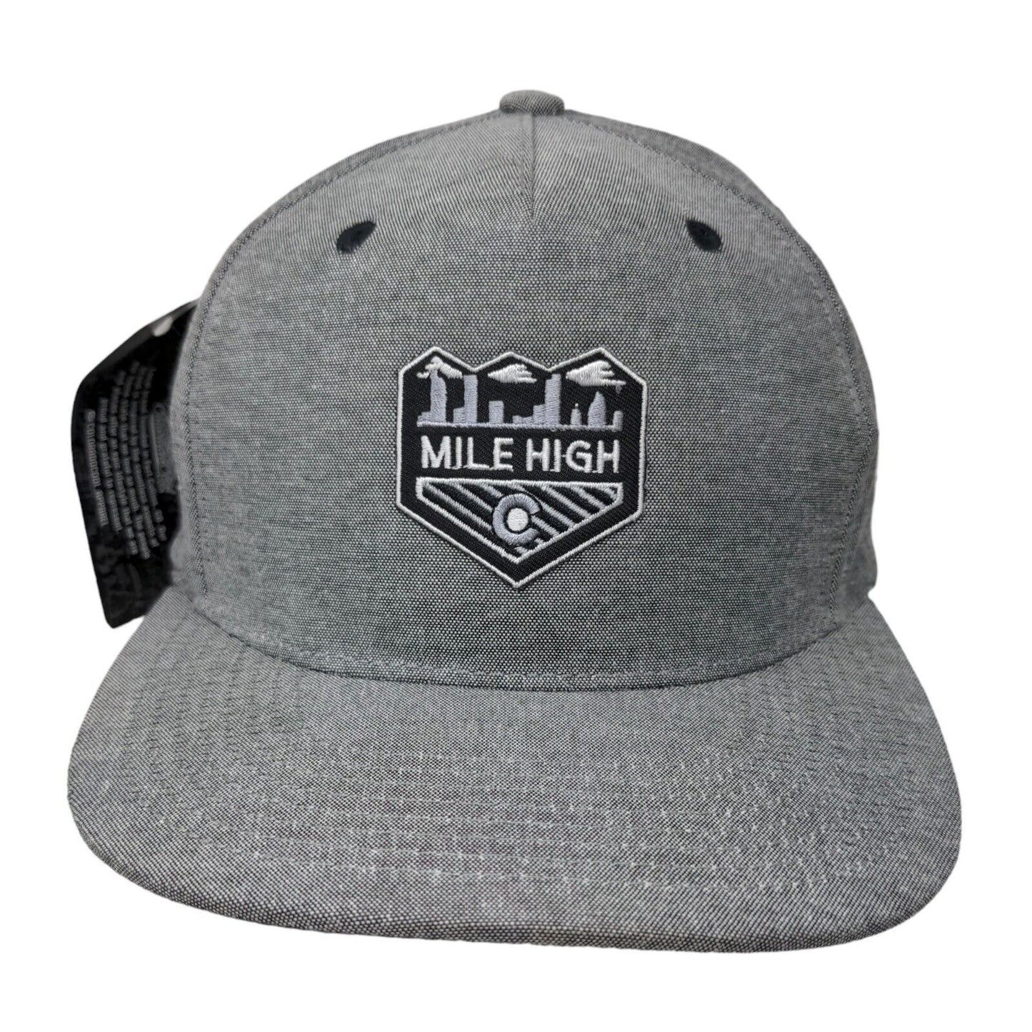 Zephyr Men's Snapback Hat Gray Embroidered Mile High Logo Cotton Blend W/Tags