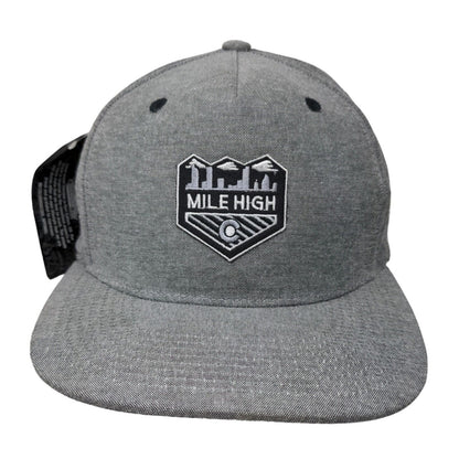 Zephyr Men's Snapback Hat Gray Embroidered Mile High Logo Cotton Blend W/Tags