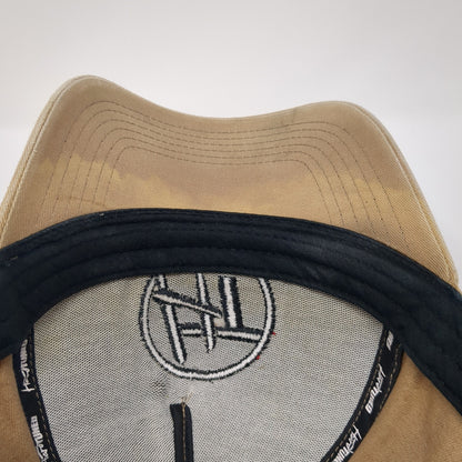 HT Hard Tuned Toddler Snapback Hat Beige One Size Adjustable Embroidered 6 Panel
