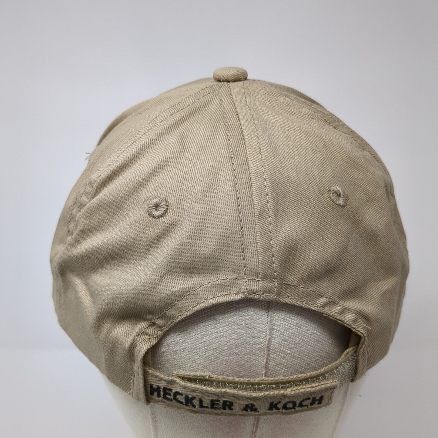 HK Heckler & Koch Strapback Hat Tan One Size Adjustable Embroidered 6 Panel
