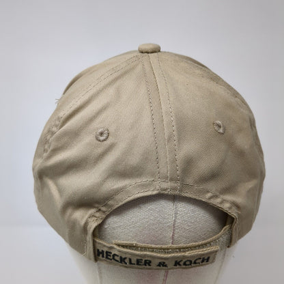 HK Heckler & Koch Strapback Hat Tan One Size Adjustable Embroidered 6 Panel