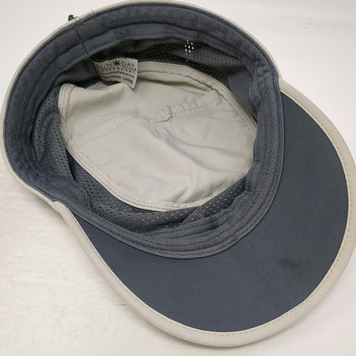 Sunday Afternoons Army Cap Beige L Nylon Toggle Mesh Vents Lightweight Sun Hat