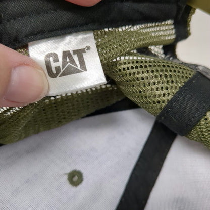 CAT Trucker Hat Green One Size Camo Mesh Snapback Built Of California Workwear