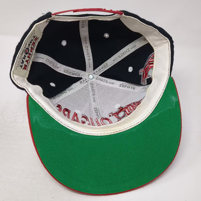 Washington State Cougars NCAA Zephyr Snapback Hat Black Red Green Brim One Size