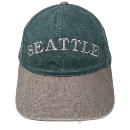 HeadShot by KC Caps Baseball Cap Green One Size Slideback Two-Tone Seattle Hat