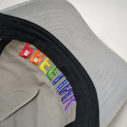 Richardson Trucker Hat Gray One Size Rainbow Prefunk Corduroy Mesh Rope Snapback