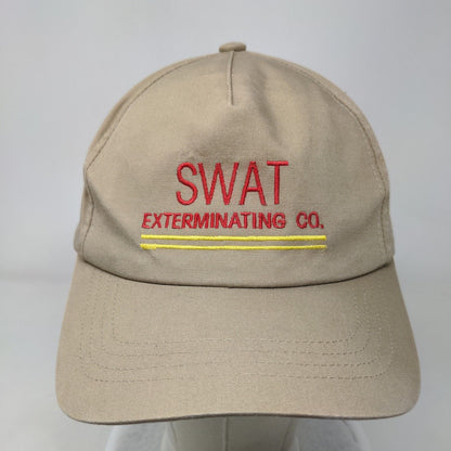 Swat Exterminating Co. Snapback Hat Tan OSFA Adjustable Embroidered Yupoong