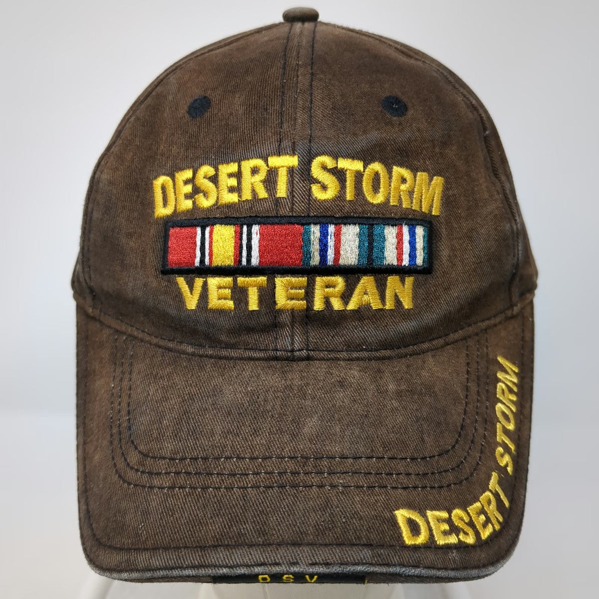 Rothco Baseball Cap Black One Size Desert Storm Veteran Military Ribbon Hat