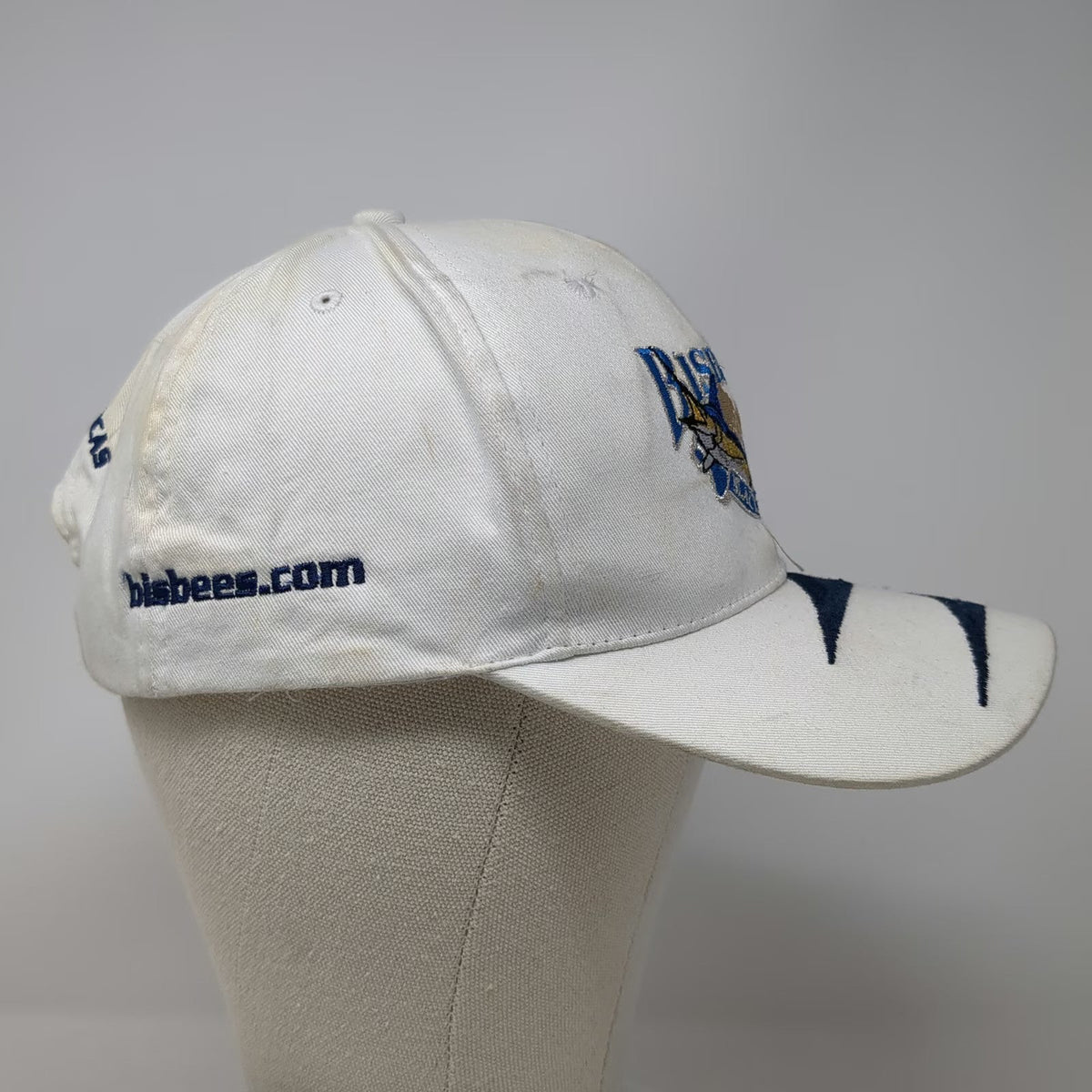 Nissin Baseball Cap White Blue One Size 2005 25th Anniversary Cabo Marlin Hat