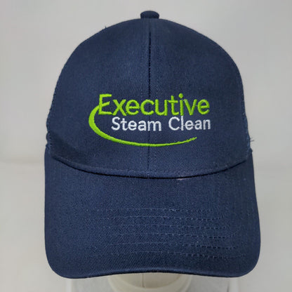 Executive Steam Clean Strapback Trucker Hat Blue One Size Mesh Back