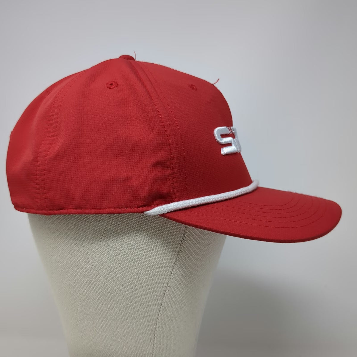 Cap America 5 Panel Red Hat OSFM Rope Brim SRA Mountain Logo Snapback Polyester