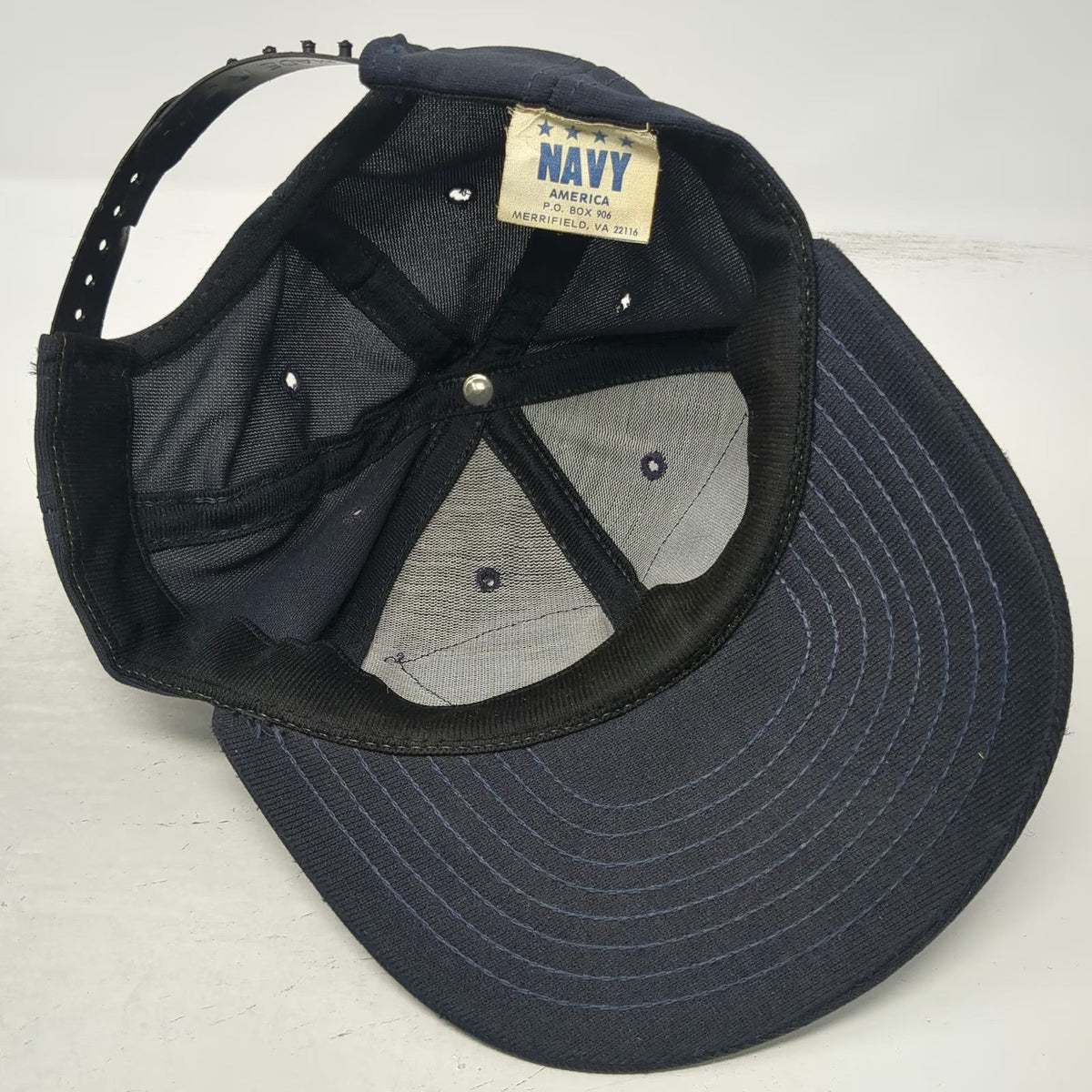 Navy America Snapback Blue OSFM USS Intrepid CVS 11 Aircraft Carrier Hat Yellow