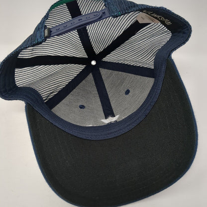 Worldserve International Snapback Trucker Hat Blue OS Adjustable Mesh Linksoul