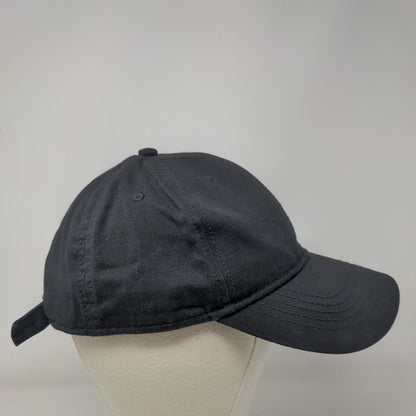 Unbranded Slideback Hat Black One Size Adjustable Vented Holes 6 Panel Blank