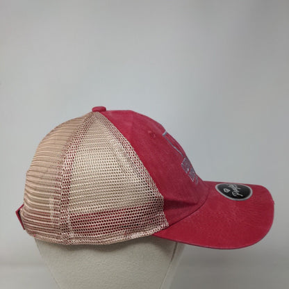 Certified Louisiana Ponytail Back Trucker Hat Pink OS Mesh Back Outdoor Cap