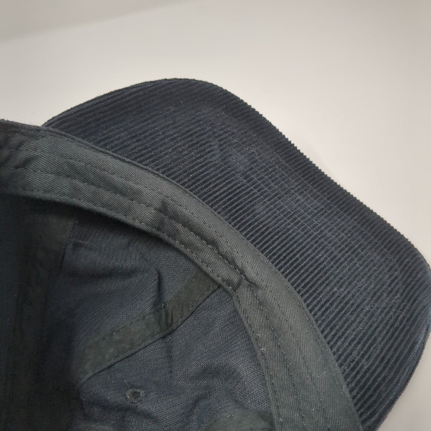 Newhattan Slideback Corduroy Hat Black One Size Adjustable 100% Cotton