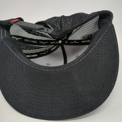 Kimes Ranch Trucker Hat Black One Size Mesh Back Snapback Scottsdale Flat Brim