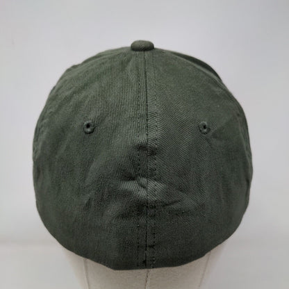 Browning Fitted Hat Green OSFA Embroidered Logo Vented Holes 6 Panel