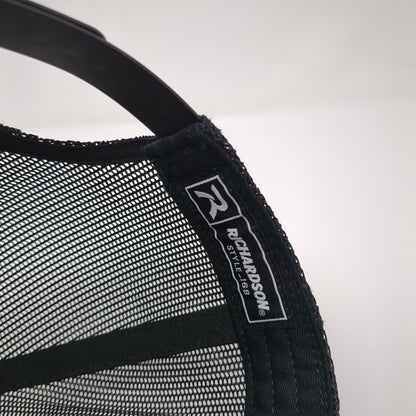 Stack Rock Group Snapback Trucker Hat Black One Size Mesh Back Flat Bill