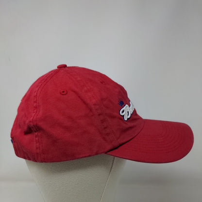 Budweiser Men's Strapback Hat Red OSFA Boston Red Sox Embroidered 2006 Logo