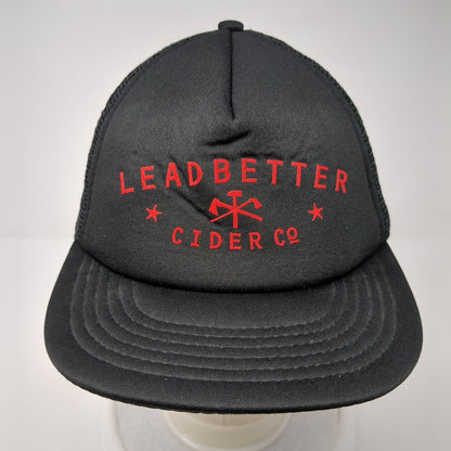 Leadbetter Cider Co Snapback Trucker Hat Black OSFA Mesh Back District